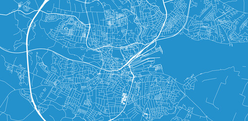 Urban vector city map of Kolding, Denmark
