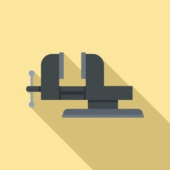 Carpenter vise icon, flat style