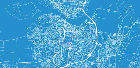 Urban vector city map of Aalborg, Denmark