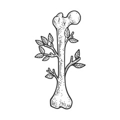bone tree branch sketch raster illustration