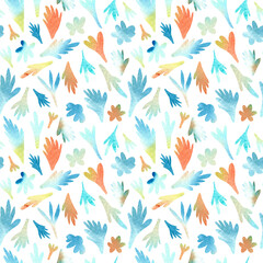 
Floral seamless pattern. Illustration for fabric und textile design, wallpaper, wrapping, surface design, decoration.