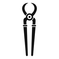 Carpenter pliers icon, simple style