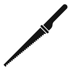 Carpenter hand saw icon, simple style