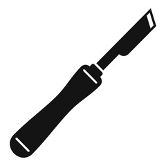 Carpenter wood knife icon, simple style