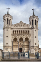 Fototapeta na wymiar Basilica of Notre-Dame de Fourviere, Lyon, France