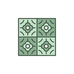 Ceramic Tile vector concept colored icon or symbol