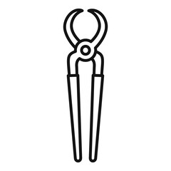 Carpenter pliers icon, outline style