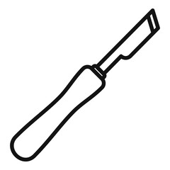 Carpenter wood knife icon, outline style