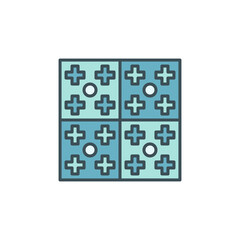 Wall Tile vector concept modern blue icon