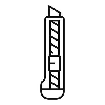 recommend clip art: Carpenter knife icon, outline style