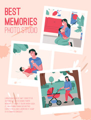 Obraz na płótnie Canvas Vector poster of Best Memory Photo Studio concept