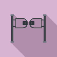 Turnstile icon, flat style