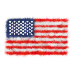 Bandiera americana pelliccia