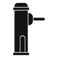 Card turnstile icon, simple style