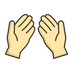 Dua Vector color Icon Design, Arabic culture, Islamic and Muslim fastings Sign, Raising the Hands For Prayer Concept, Ramadan and Eid al Fitr  stock, Seek forgiveness from Allah illustration