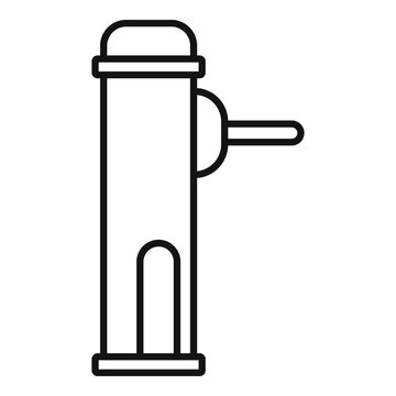 recommend clip art: Security turnstile icon, outline style