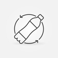 Recycle Bottle vector concept icon in outline style