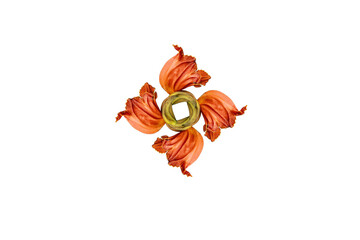 beautiful orange-yellow african tulip flower blooming 