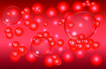 Background with red caviar