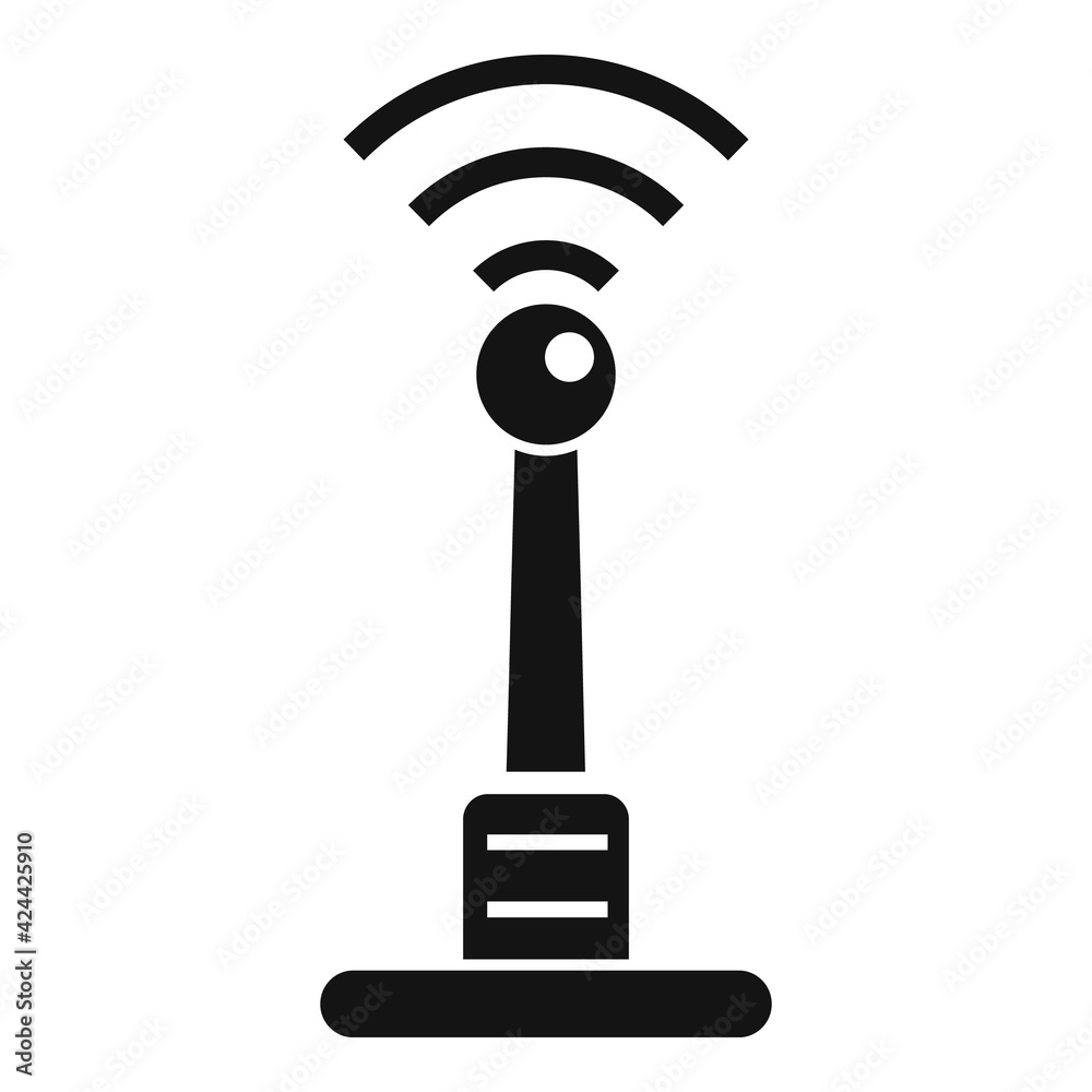 Wall mural remote access antenna icon, simple style