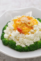 sai pang xie, chinese imitated crab dish made with eggs