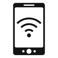 Wifi remote control icon, simple style