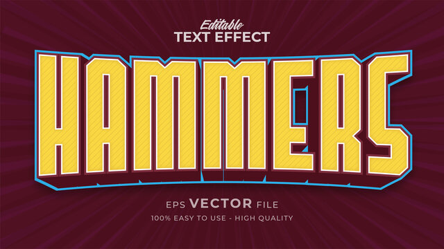 Editable text style effect - sport text style theme