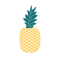 Ripe pineapple - tropical fruit on an isolated background.