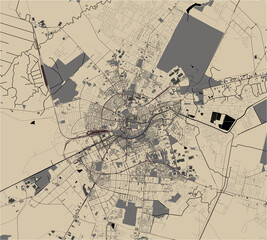 map of the city of Timisoara, Romania
