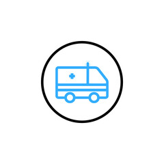 ambulance icon vector stock color