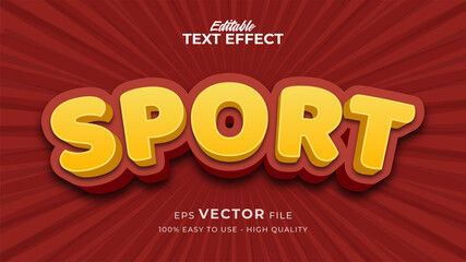 Editable text style effect - sport text style theme