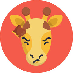Giraffe Emoji Icon. Vector Illustration.