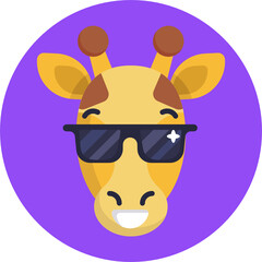 Giraffe Emoji Icon. Vector Illustration.