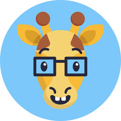 Giraffe Emoji Icon. Vector Illustration.