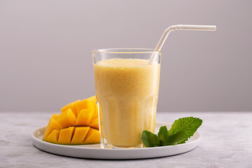 Lassi is a popular traditional yogurt based cold drink with mango