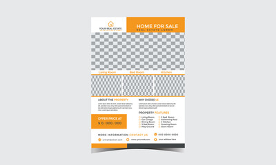 real estate flyer design template for your business or service	