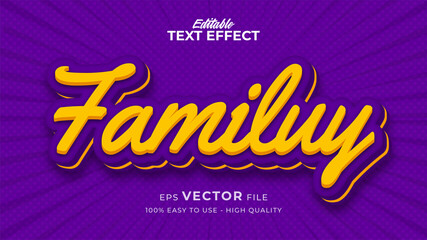 Editable text style effect - comic text style theme