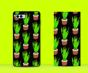 pattern with the cactus plant. Can be used for any design like a cover, mobile back cover, wallpaper, mat, cushion, cloth, etc. 