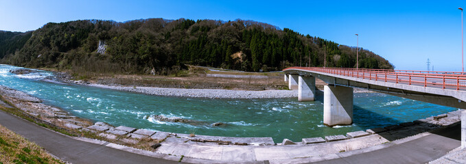 手取川中流域の天狗橋