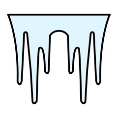Vector Icicles Outline Icon Design