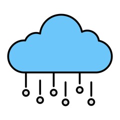 Vector Hail Outline Icon Design