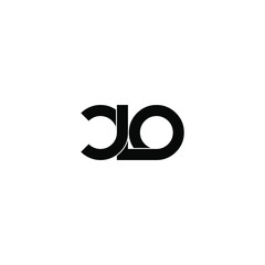 Fototapeta premium clo letter original monogram logo design