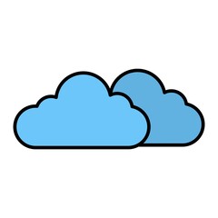 Vector Cloud Outline Icon Design
