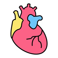 Vector Heart Outline Icon Design