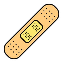 Vector Band Aid Outline Icon Design