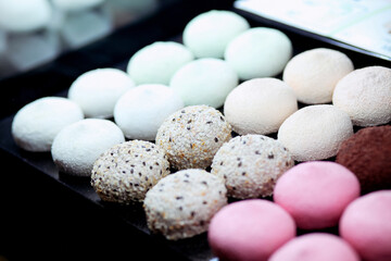 mochi colorful Japanese ice rice dessert