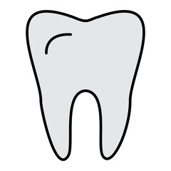 Vector Tooth Outline Icon Design