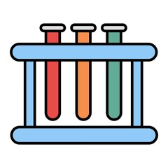Vector Test Tubes Outline Icon Design