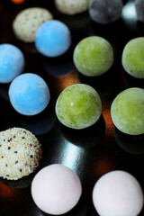 mochi colorful Japanese ice rice dessert