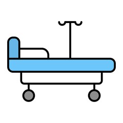 Vector Bed Outline Icon Design